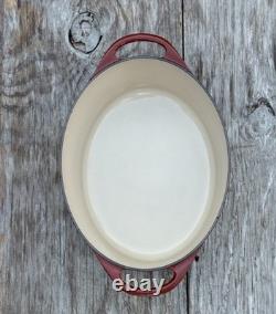 Le Creuset Cousances cocotte ovale en fonte avec couvercle, châtaigne, 6,5 qt