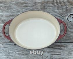 Le Creuset Cousances cocotte ovale en fonte avec couvercle, châtaigne, 6,5 qt