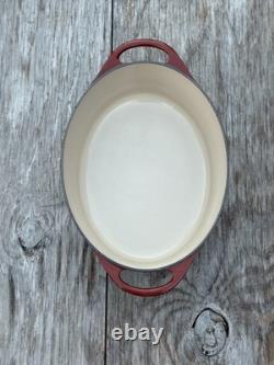 Le Creuset Cousances cocotte ovale en fonte avec couvercle, châtaigne, 6,5 qt