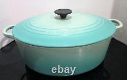 Le Creuset Émail Fonte Ombre Mat Cool Mint Cocotte Ovale Couvercle 31 6.75 Qt