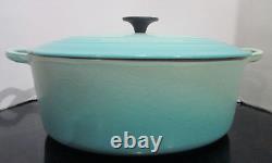 Le Creuset Émail Fonte Ombre Mat Cool Mint Cocotte Ovale Couvercle 31 6.75 Qt