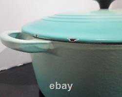 Le Creuset Émail Fonte Ombre Mat Cool Mint Cocotte Ovale Couvercle 31 6.75 Qt