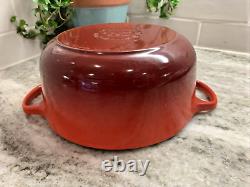 Le Creuset France #20 Cocotte émaillée rouge cerise 2,75 litres avec couvercle à bouton argenté