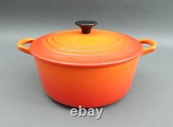 Le Creuset France #22 Cocotte en fonte émaillée orange flamme avec couvercle 3,5 litres