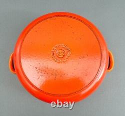 Le Creuset France #22 Cocotte en fonte émaillée orange flamme avec couvercle 3,5 litres