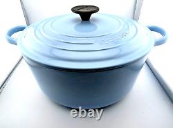 Le Creuset France #26 Cocotte Ronde en Fonte Bleu Ciel Pour Bébé Avec Couvercle