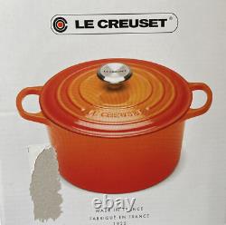 Le Creuset France Cocotte en Fonte Émaillée Vert Profond 5 1/4 QT avec Couvercle NEUF