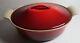 Le Creuset NoËl ! Cocotte Ovale En Fonte émaillée Rouge, 6,75 Qt, Cerise