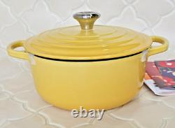 Le Creuset Signature 20 cm 2,25 qt cocotte en fonte Camomille jaune pastel / cadeau de Pâques