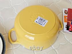 Le Creuset Signature 20 cm 2,25 qt cocotte en fonte Camomille jaune pastel / cadeau de Pâques