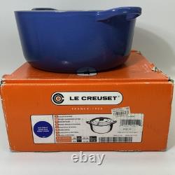Le Creuset Signature Casserole Ronde Cocotte Bleu Cobalt Double Poignée SANS COUVERCLE