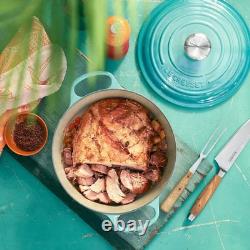Le Creuset Signature Cocotte Cool Mint 18cm 2Qt en Fonte avec Bouton Argent