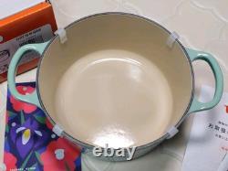 Le Creuset Signature Cocotte Cool Mint 18cm 2Qt en Fonte avec Bouton Argent