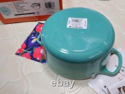 Le Creuset Signature Cocotte Cool Mint 18cm 2Qt en Fonte avec Bouton Argent