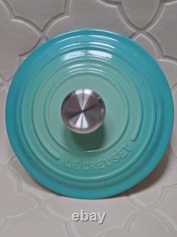 Le Creuset Signature Cocotte Cool Mint 18cm 2Qt en Fonte avec Bouton Argent