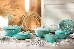Le Creuset Signature Cocotte Cool Mint 18cm 2Qt en Fonte avec Bouton Argent