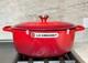 Le Creuset Signature Cocotte Ovale #33 Rouge Cerise 8 Qt. Nwob