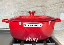 Le Creuset Signature Cocotte Ovale #33 Rouge Cerise 8 Qt. NWOB