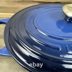 Le Creuset Signature Cocotte Ovale en Fonte Émaillée 6 3/4 qt. Lapis Éraflé