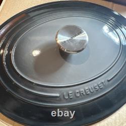 Le Creuset Signature Cocotte Ovale en Fonte Émaillée Huître Gris Pierre 8Qt