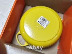 Le Creuset Signature Cocotte Ronde 20 cm 2,25 qt Jaune Soleil en fonte, neuf en boîte