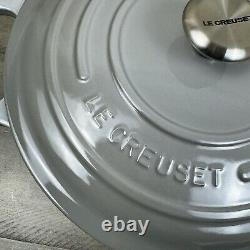 Le Creuset Signature Cocotte Ronde Émaillée en Fonte Large 6,75 L Grise OB