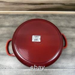 Le Creuset Signature Cocotte Ronde Émaillée en Fonte Large de 6,75 L Rouge