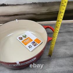 Le Creuset Signature Cocotte Ronde Émaillée en Fonte Large de 6,75 L Rouge