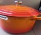 Le Creuset Signature Cocotte Ronde En Fonte Émaillée 7,25 Qt Orange Flamme