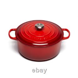 Le Creuset Signature Cocotte Ronde en Fonte Émaillée de 7,25 Litres en Cerise