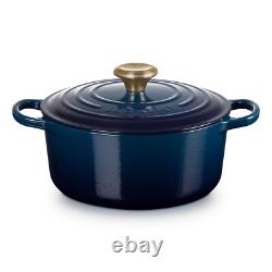 Le Creuset Signature Cocotte en Fonte 24cm 4.5Qt Agave Or Neuve