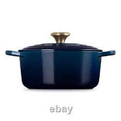 Le Creuset Signature Cocotte en Fonte 24cm 4.5Qt Agave Or Neuve