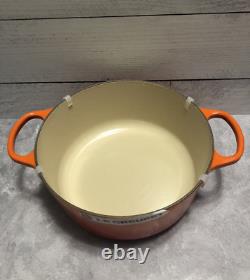 Le Creuset Signature Cocotte en Fonte 5,5 Quart, Orange Flamme NEUF