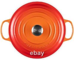 Le Creuset Signature Cocotte en Fonte Ronde de 7,25 Quart Couleur Orange Flamme
