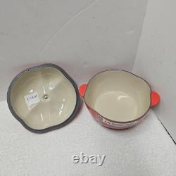 Le Creuset cocotte tomate 2,25 qt en fonte rouge, faitout hollandais neuf sans boîte, rare