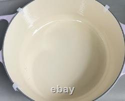 Le Creuset faitout rond en fonte 5,5 qt Bleu Provence Campanule France n°26 neuf LC