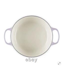 Le Creuset faitout rond en fonte 5,5 qt Bleu Provence Campanule France n°26 neuf LC