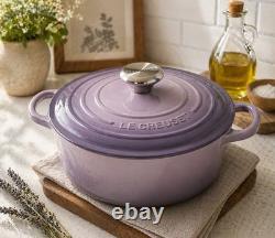 Le Creuset faitout rond en fonte 5,5 qt Bleu Provence Campanule France n°26 neuf LC
