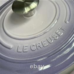 Le Creuset faitout rond en fonte 5,5 qt Bleu Provence Campanule France n°26 neuf LC