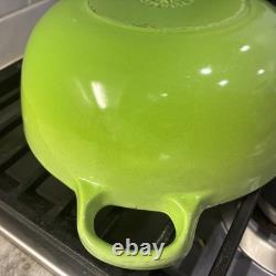 Le Creuset vintage Kiwi Green marmite en fonte de 2,75 pintes avec couvercle L52