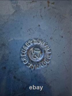 Le Crueset Cocotte Ovale 8qt Bleue Sans Couvercle en Pierre Émaillée Vintage