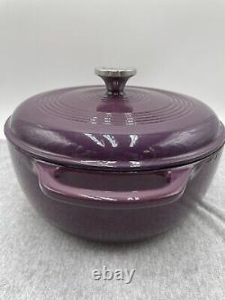 Lodge 6 Quart Enameled Cast Iron Dutch Oven Violet Émaillé Retiré Discontinué