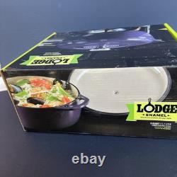 Lodge Color 6 QT cocotte en fonte émaillée violette neuve en boîte, rare, modèle retiré
