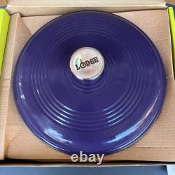Lodge Color 6 QT cocotte en fonte émaillée violette neuve en boîte, rare, modèle retiré