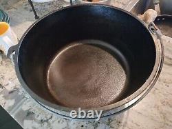 Lodge Fonte Dutch Oven 12 DO Timbre Fabriqué Aux États-Unis Vintage 3 Pieds Avec Poignée
