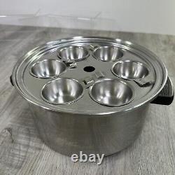 Lot de batterie de cuisine Lustre Craft vintage - 11 casseroles en acier inoxydable, cocotte hollandaise, pocheuse à œufs