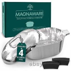 MAGNAWARE Cocotte ovale en fonte d'aluminium de qualité 8 QT 13 Comme MAGNALITE