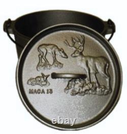 Maca 13 ? Faitout en fonte profonde de camping néerlandais 12 qt. NFB