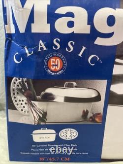Magnalite Classic 18 faitout ovale en aluminium avec grille, neuf en boîte