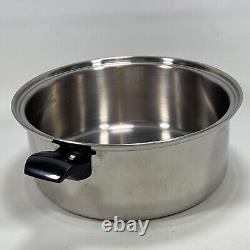 Marmite à ragoût, poêle à frire et sauteuse Cutco en acier inoxydable à 5 plis avec noyau en aluminium de 6 pintes sans couvercle
